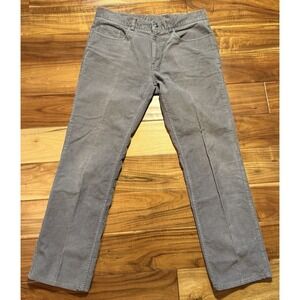 Brooks Brothers Pants Mens Gray Corduroy 5-Pocket Stretch Cotton Casual 35x32